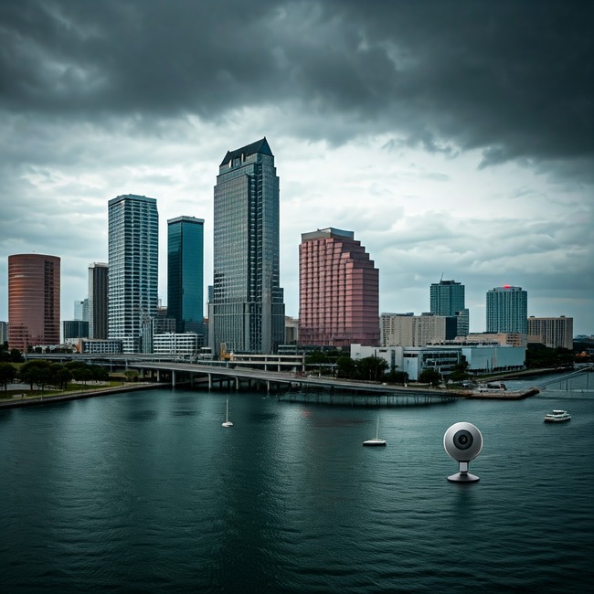 Webcams in areas of Florida, following Hurricane Milton